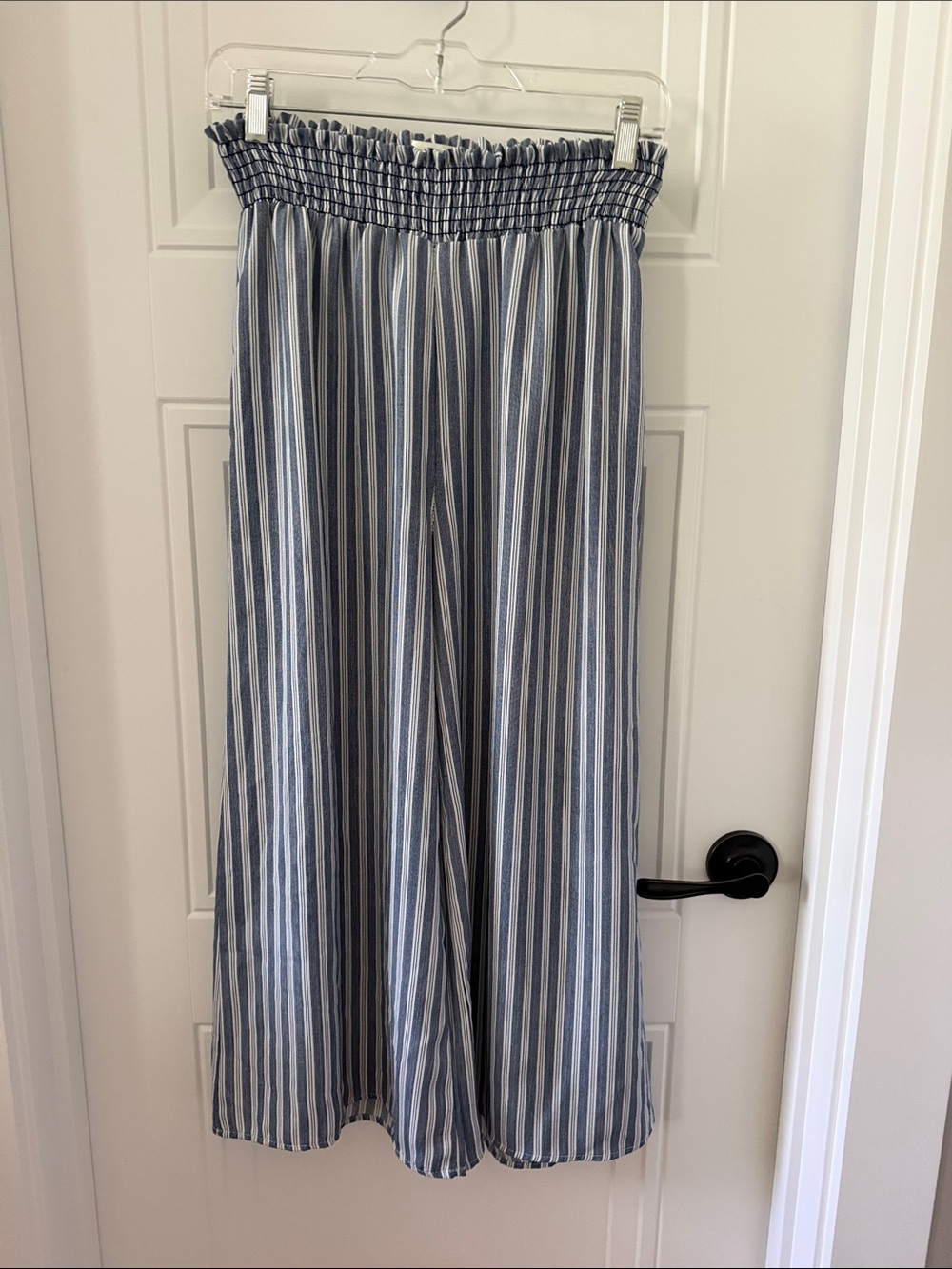 Vintage Havana Blue & White Striped Wide Leg Pants